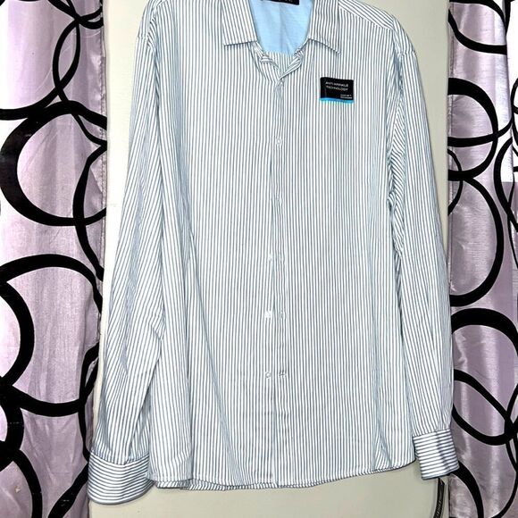 Axist blue stripe, long sleeve button down shirt, new with tags - Picture 3 of 8